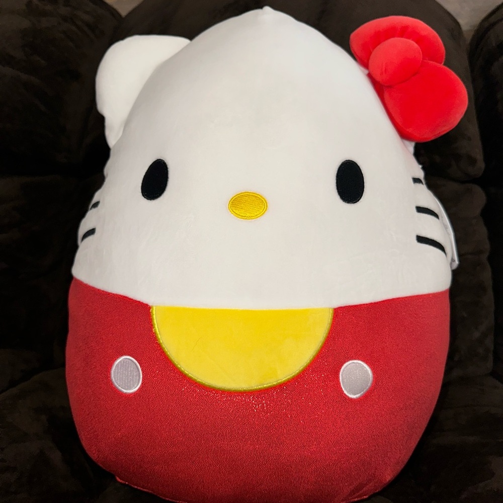 Hello Kitty Squishmallow with Red Bow
